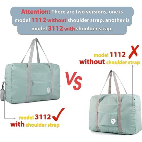 Narwey For Spirit Airlines Foldable Travel Duffel Bag Tote Carry on Luggage - Picture 6 of 7